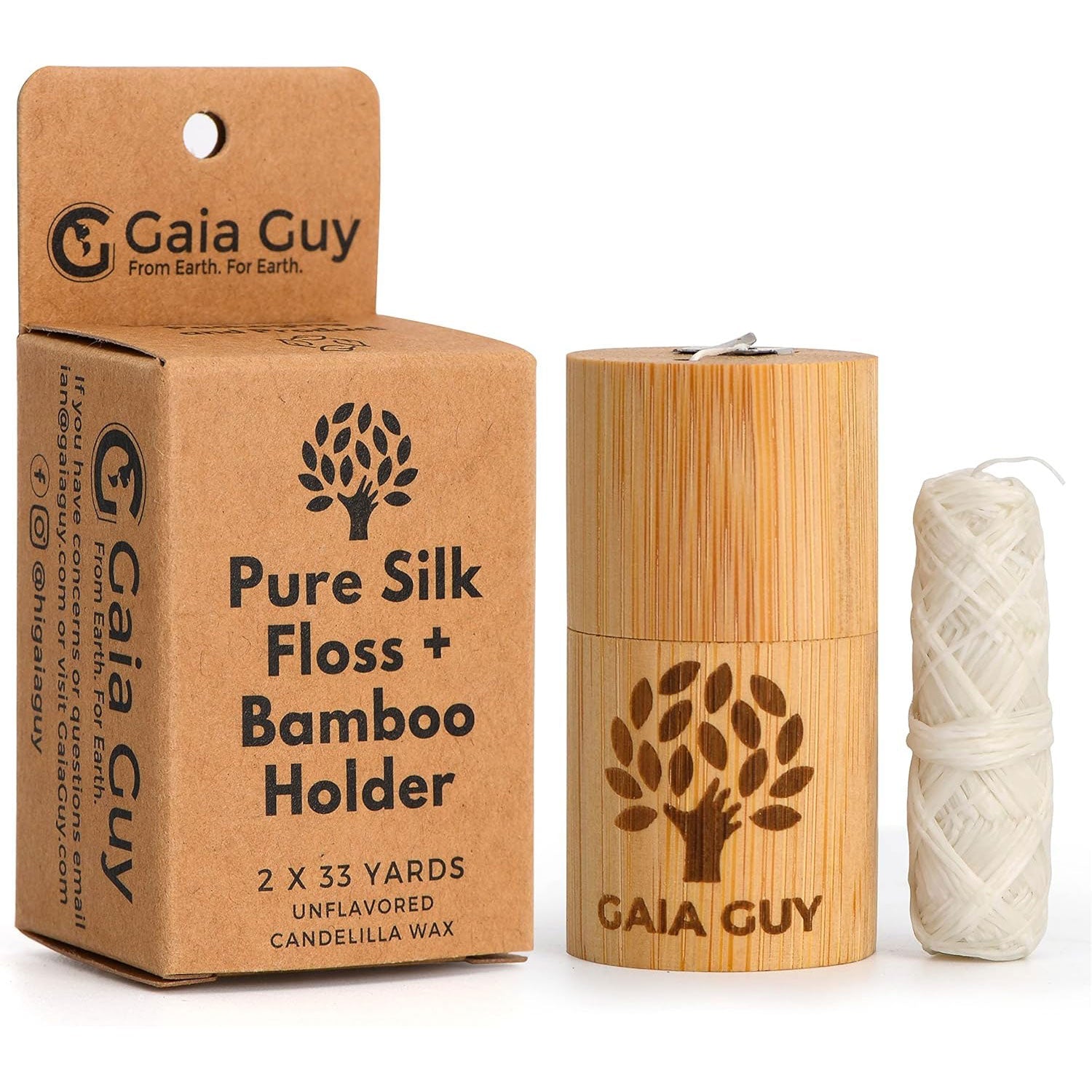 Gaia Guy Natural Bristle Bamboo Toothbrush (NO Nylon - Boar Hair ONLY) - GreaterT