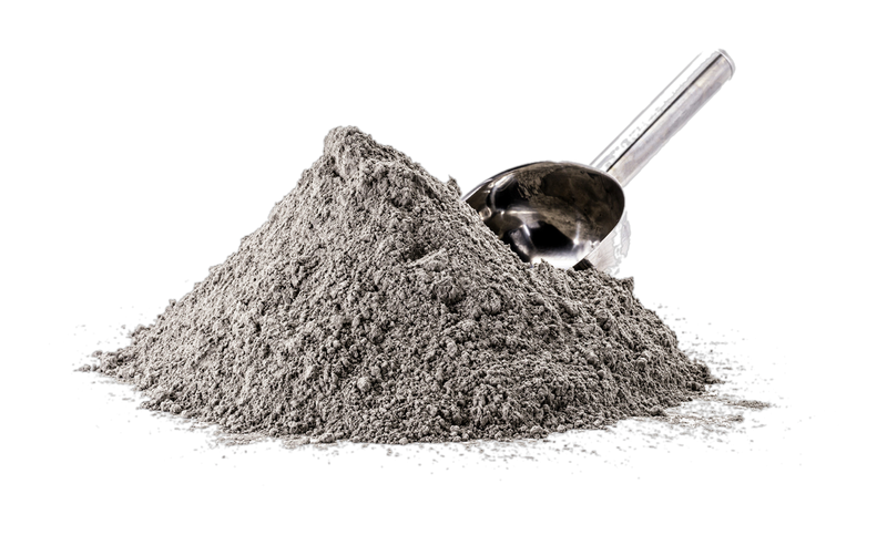 Zinc citrate powder with a measuring scoop