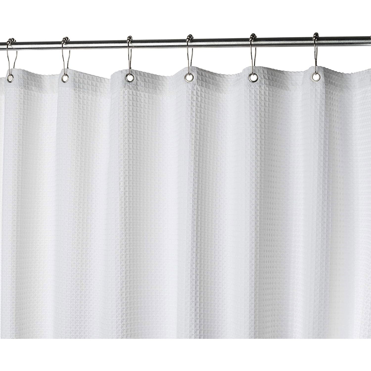 Creative Scents Fabric White Shower Curtain for Bathroom - GreaterT