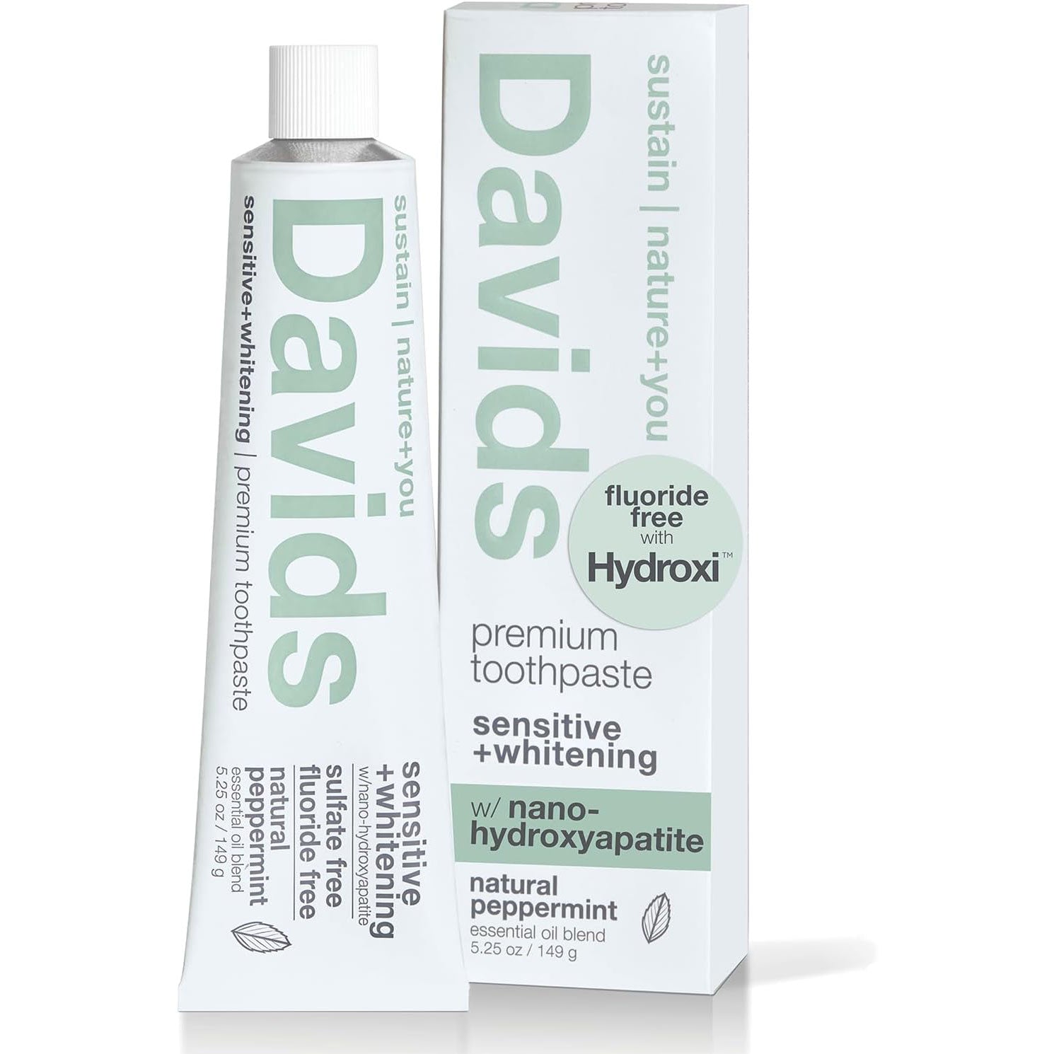 Davids Fluoride Free Nano Hydroxyapatite Toothpaste for Remineralizing Enamel & Sensitive Relief - GreaterT