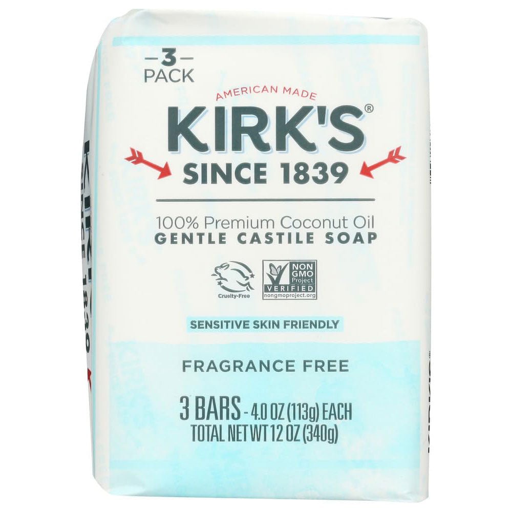 Kirks Soap Bar 3pk Frag Free - GreaterT
